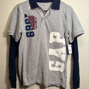GAP Kids Polo with Navy and Gray Accents